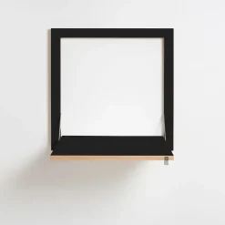 Ambivalenz Fläpps - Væghængt skrivebord - foldbart, Sort 60x60 cm