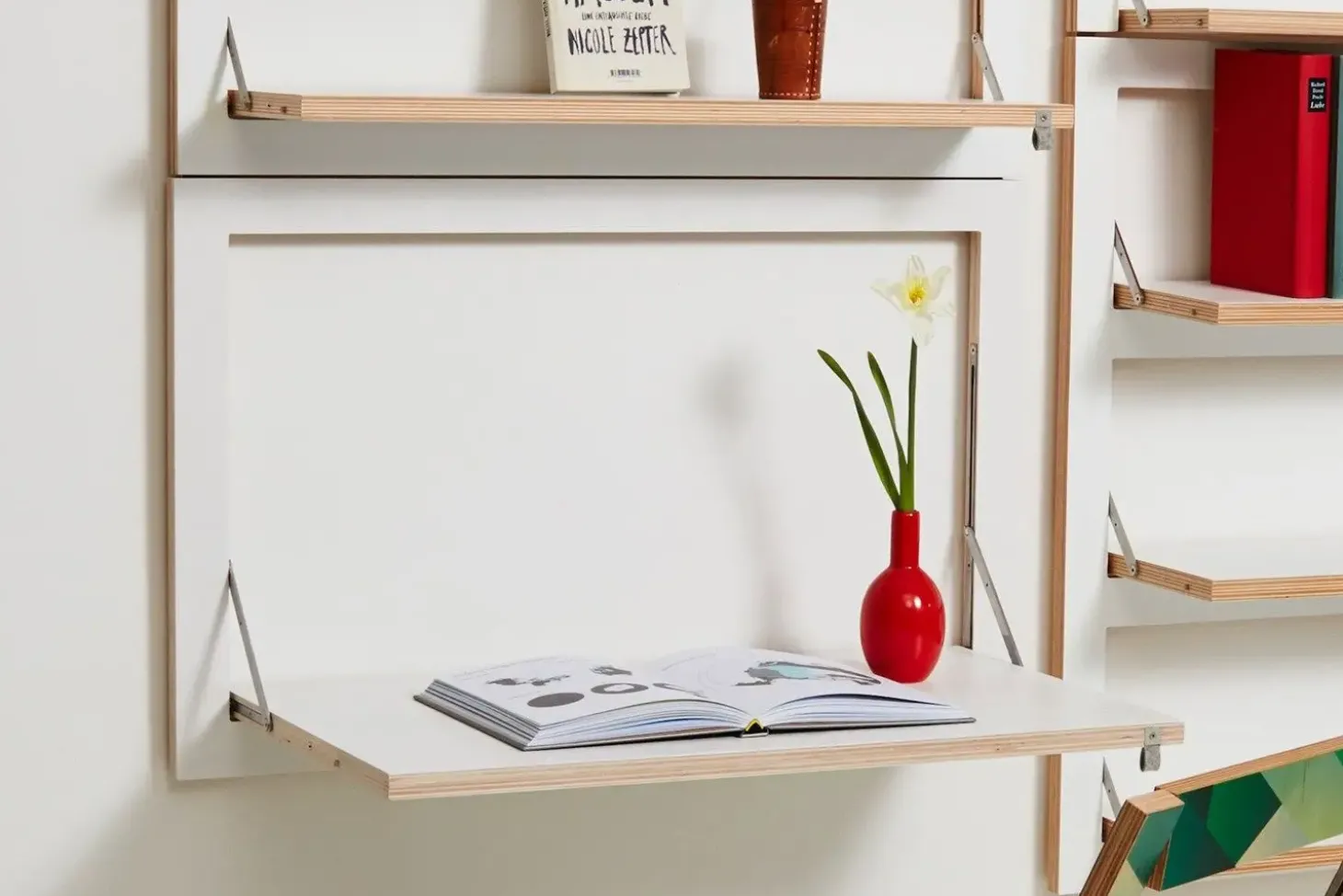 Ambivalenz Fläpps - Vægskrivebord - Secretary - Sort - 100x60 cm