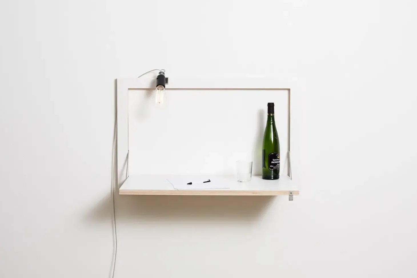 Ambivalenz - Fläpps - Vægskrivebord - Secretary - Sort - 80x50 cm