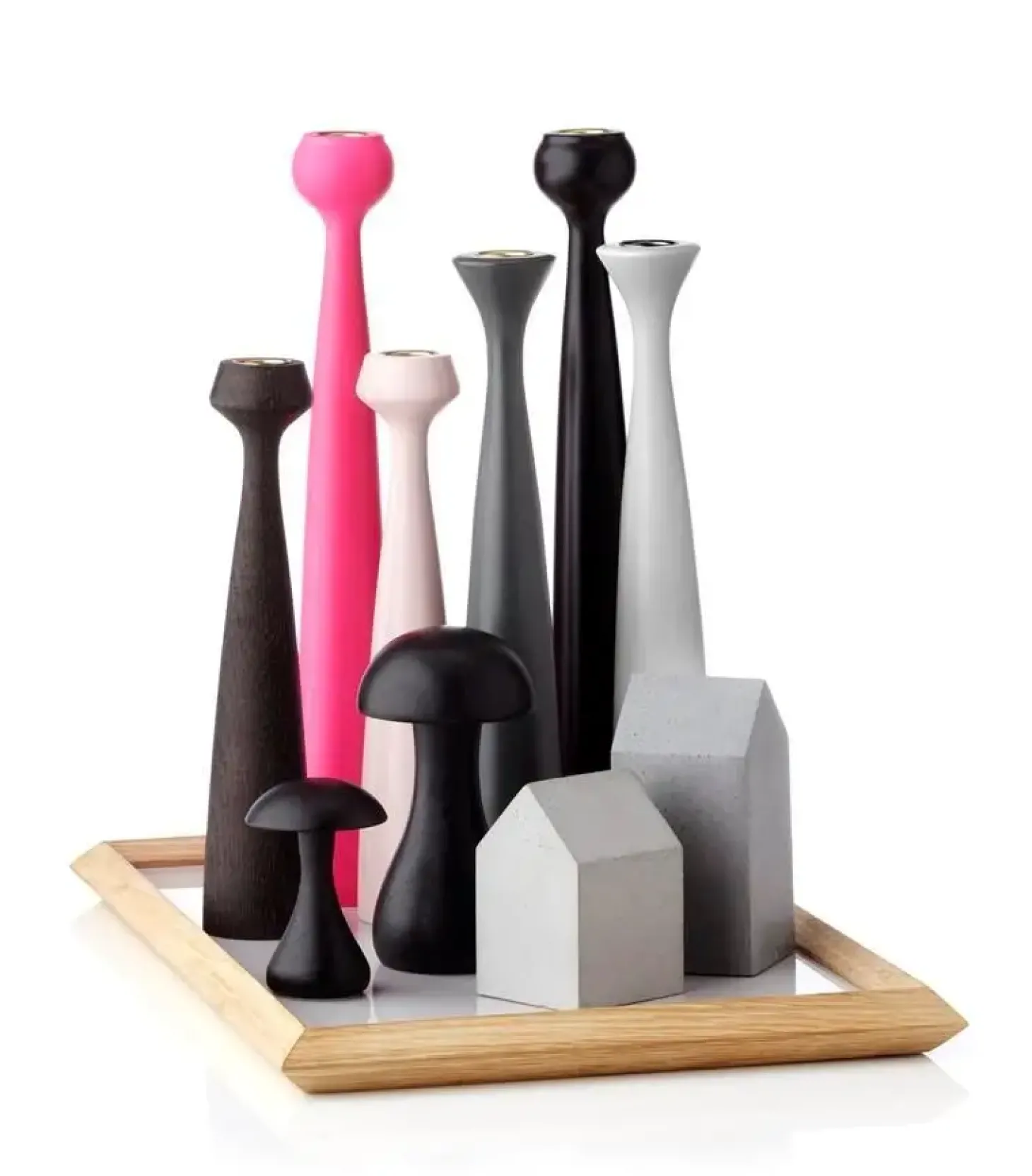 Applicata - Lysestage - Blossom Tulip - Oiled oak - H:33,5 cm