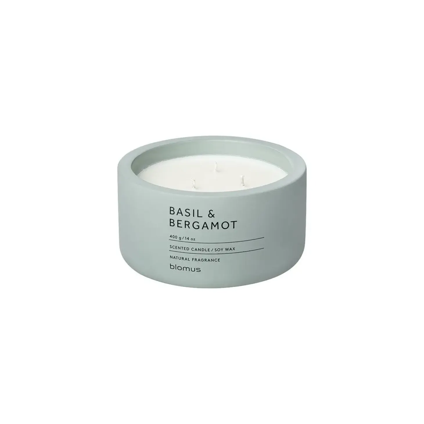 Blomus - Scented Candle - Basil & Bergamot - Pine Gray - FRAGA