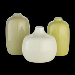 Blomus - Set 3 Vases - CEOLA -Transparent Yellow, Cream Gold, New Wheat