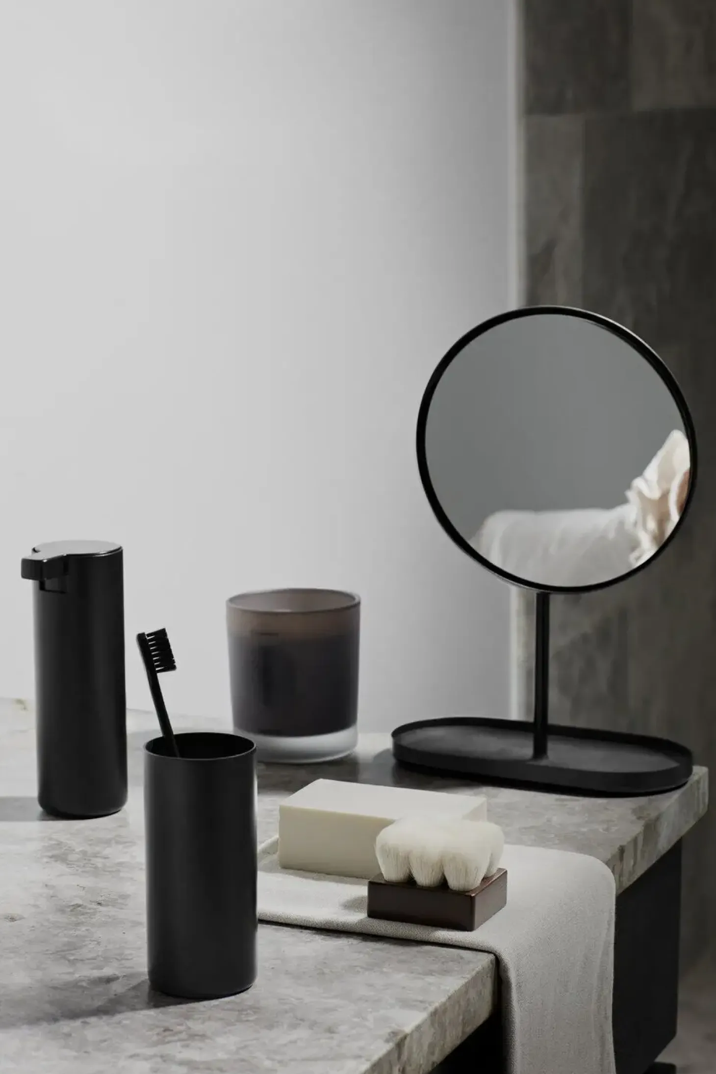 Blomus - Toilet Paper Holder and Brush - Black - MODO