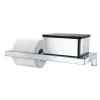 Blomus - Toilet Paper Holder with glass shelf - polished - MENOTO