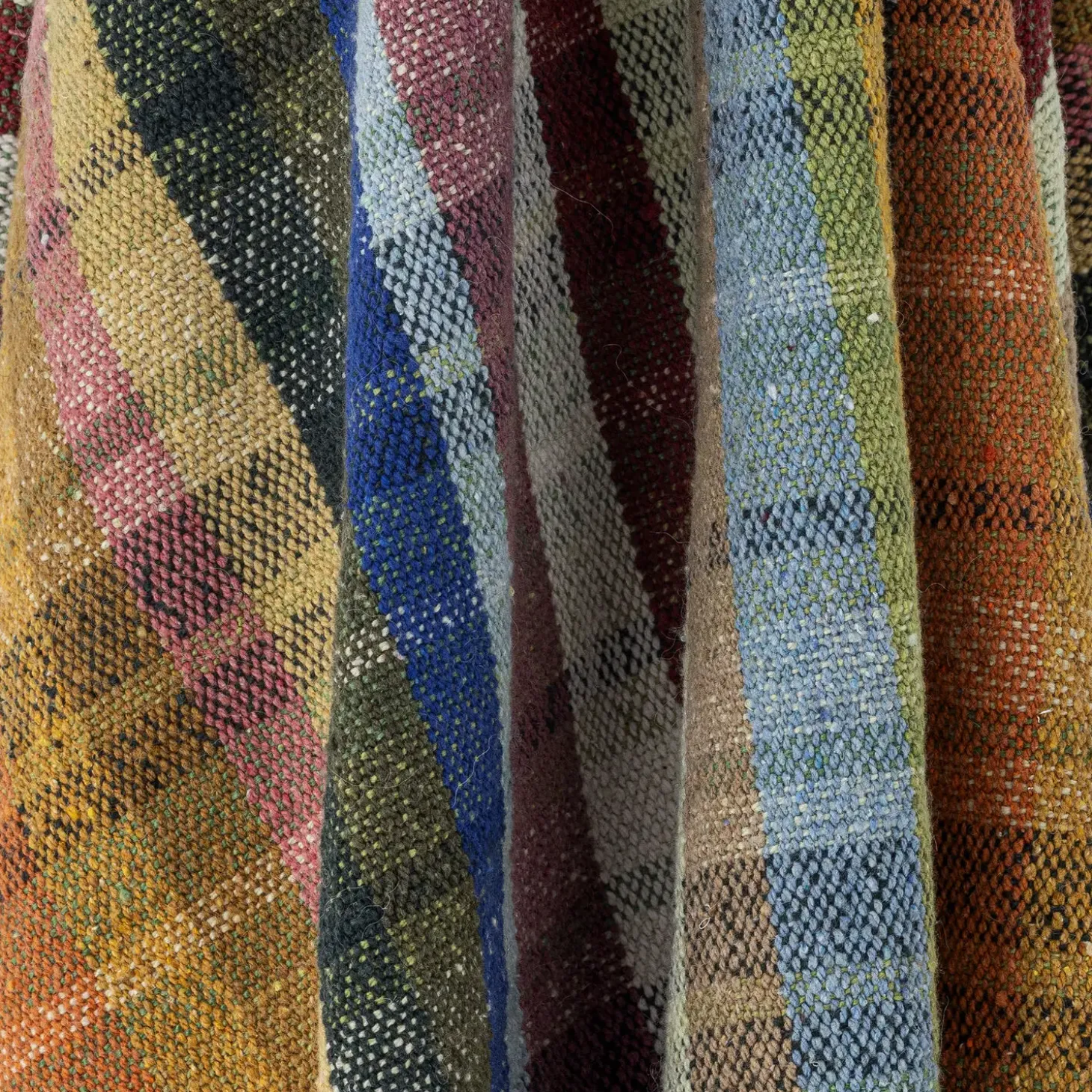 Bloomingville - Elmy Plaid, Orange, Genanvendt Bomuld
