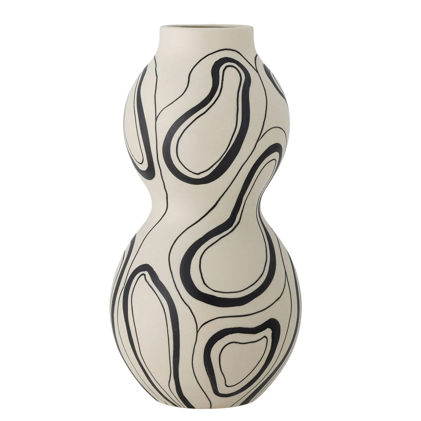 Bloomingville - Nicola Vase, Sort, Stentøj