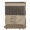 Bloomingville - Temi Plaid, Sort, Genanvendt Bomuld