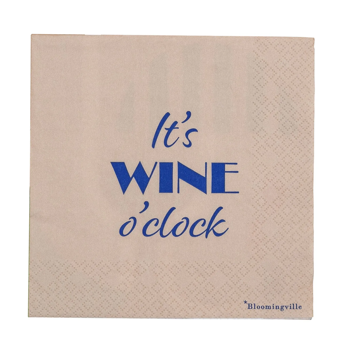 Bloomingville - Wine Serviet, Blå, FSC® Mix, Papir