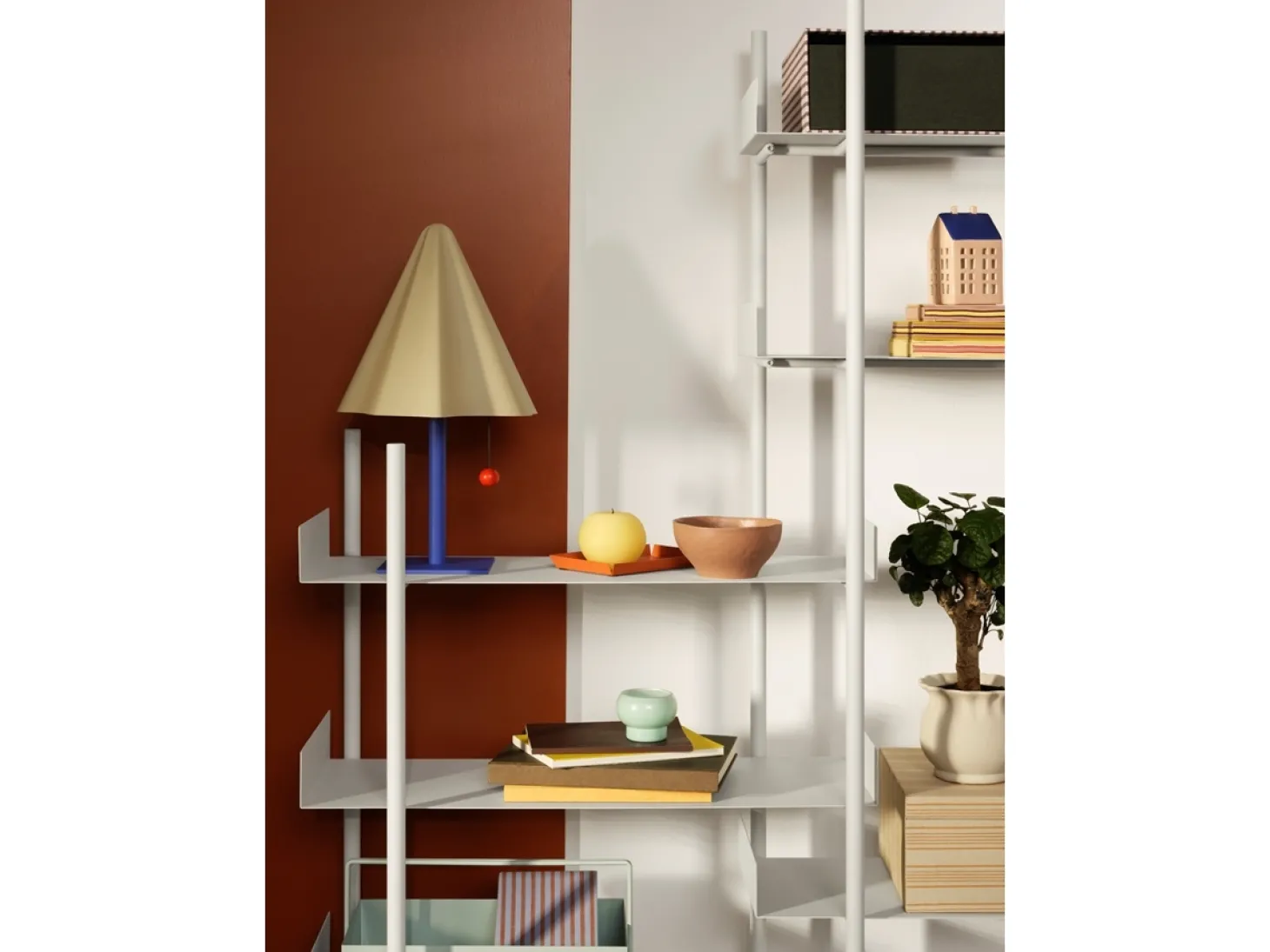 Broste Copenhagen - Fyrfadsstage "Agathe" - Turquise/Blue/Caramel Brown - Sæt af 3