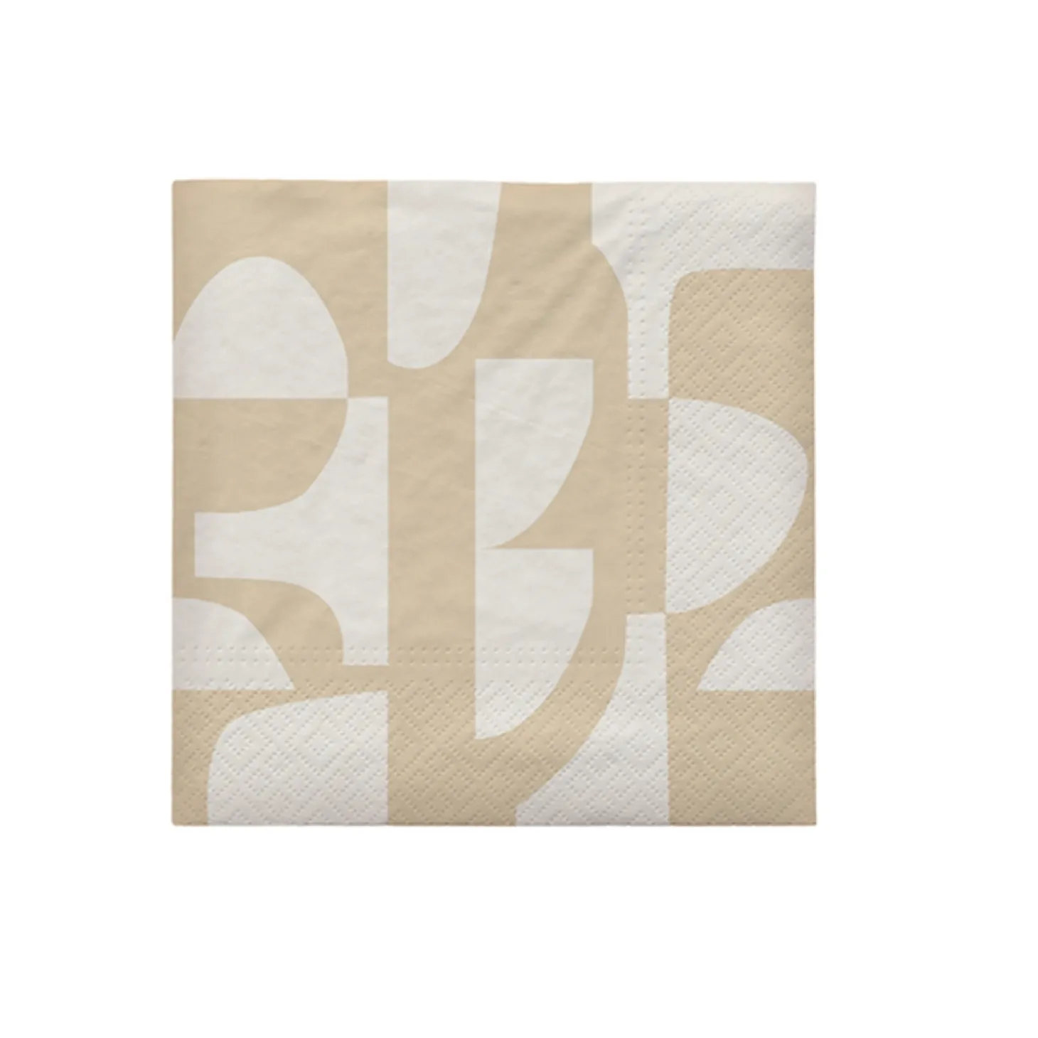 Broste Copenhagen - Papirservietter - Lara - 33x33 cm - Beige/Off white