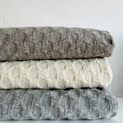 Burel Factory - Pied de Coq - Plaid/tæppe - Lysegrå