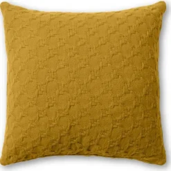 Burel Factory - Pied de Coq - Pudebetræk - Mustard gul - 45x45 cm