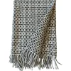 Burel Factory - Vintage plaid/tæppe - Army grøn/grå mønstret