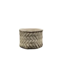 Chic Antique - Corte skjulere med flettede mønster lavet i cement (Ø13,5 cm)