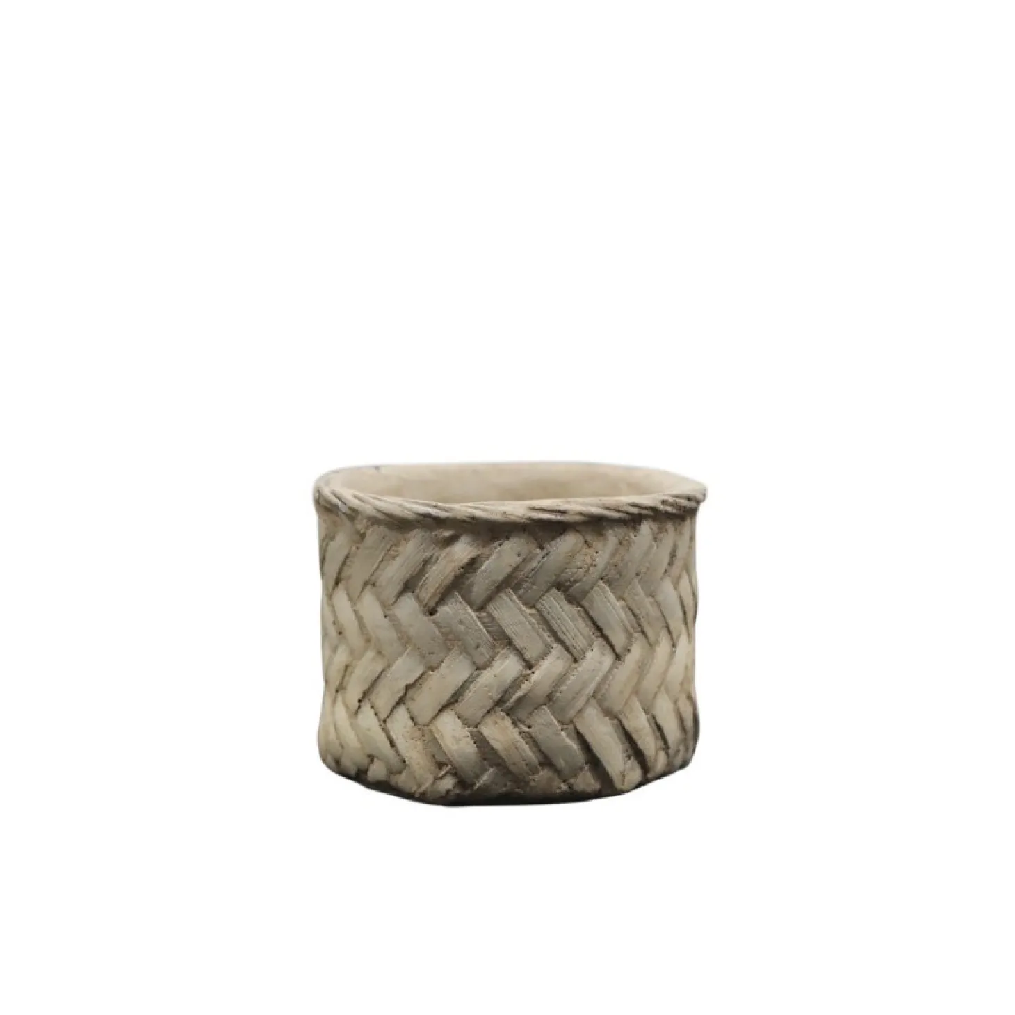 Chic Antique - Corte skjulere med flettede mønster lavet i cement (Ø13,5 cm)