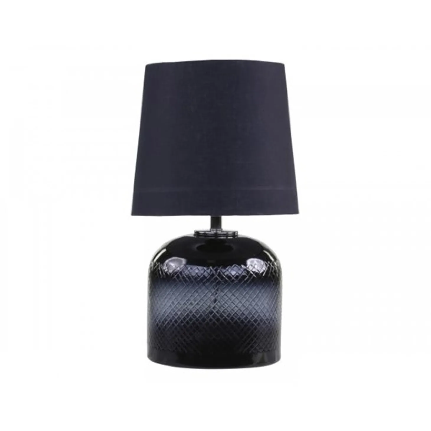 Chic Antique - Lampe i smoked glas med slibninger - Ø25,5