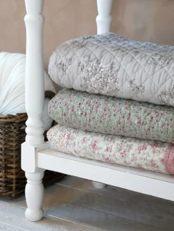 Chic Antique - Plaid - Blomstret Quilt - Lavender