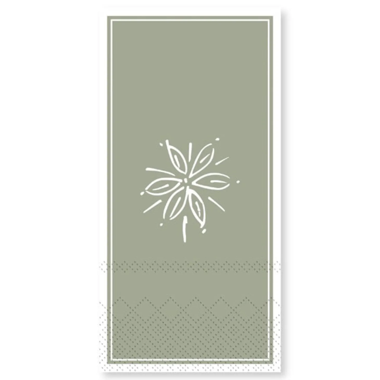 Chic Antique - Serviet - Blomst - 20x10 cm - Verte