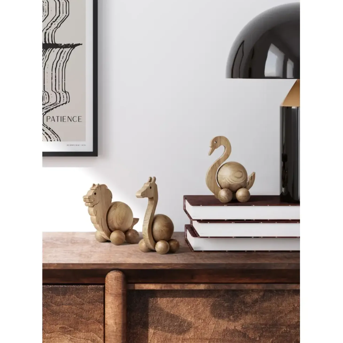 ChiCura - Træfigur - Spinning Lion - Small