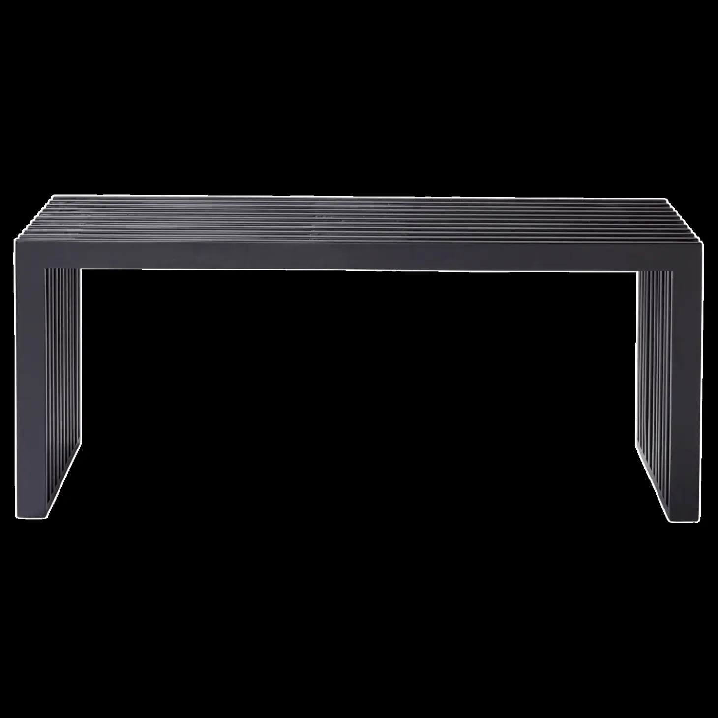 Cinas - Rib bænk 104x35cm mahogni mat sort
