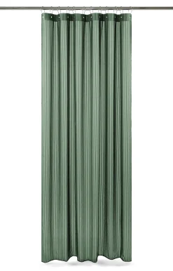 Compliments - Badeforhæng - Lines shower curtain w/eyelets 200 cm - Skovgrøn