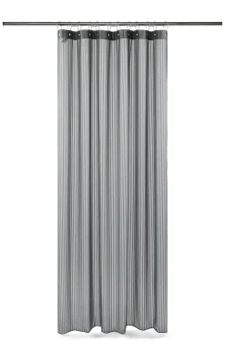Compliments - Badeforhæng - Lines shower curtain w/eyelets 220 cm - Grå