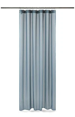 Compliments - Badeforhæng - Lines shower curtain w/eyelets 220 cm - Sea blue