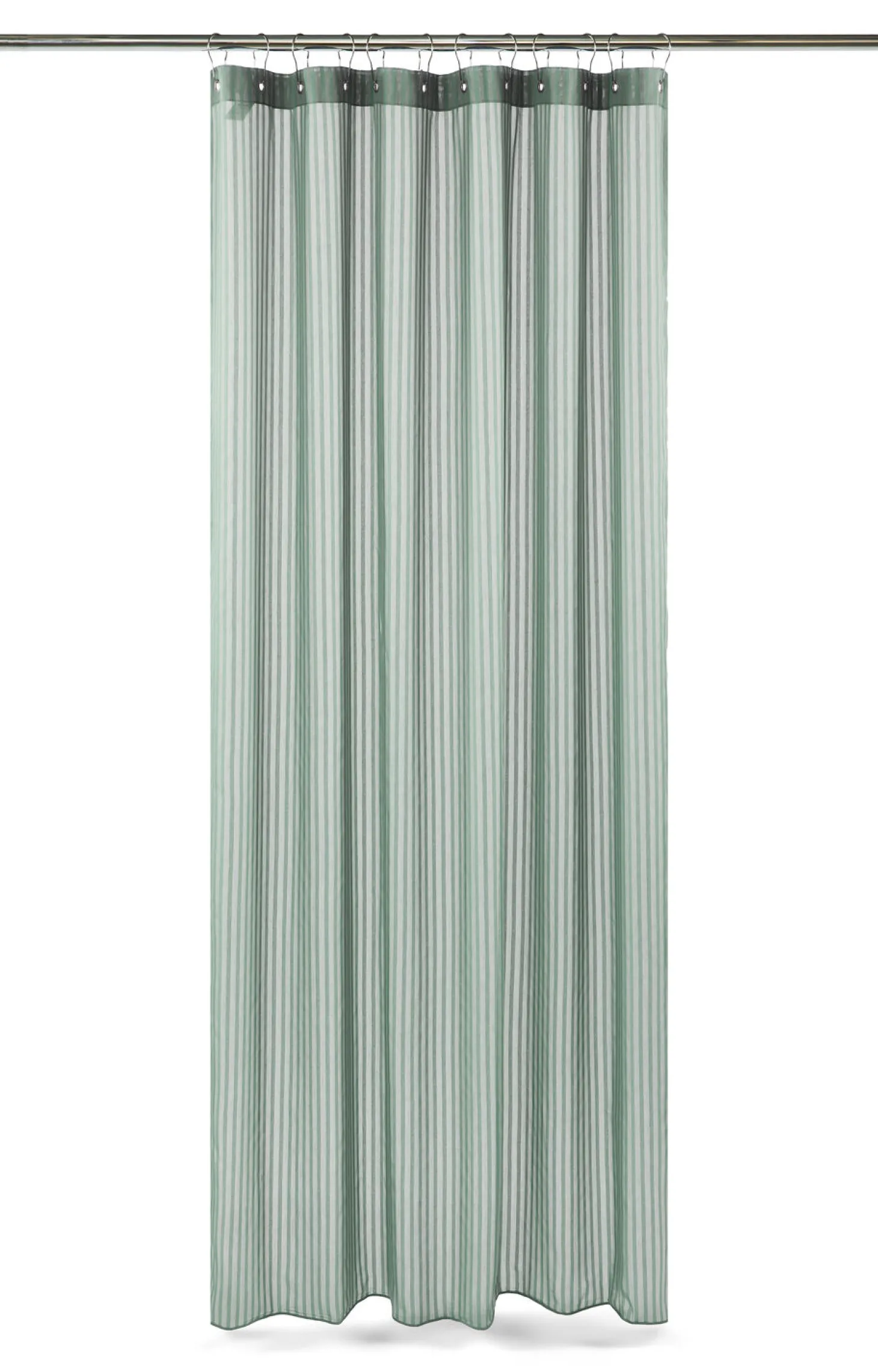 Compliments - Badeforhæng - Lines shower curtain w/eyelets 200 cm - Støvet grøn