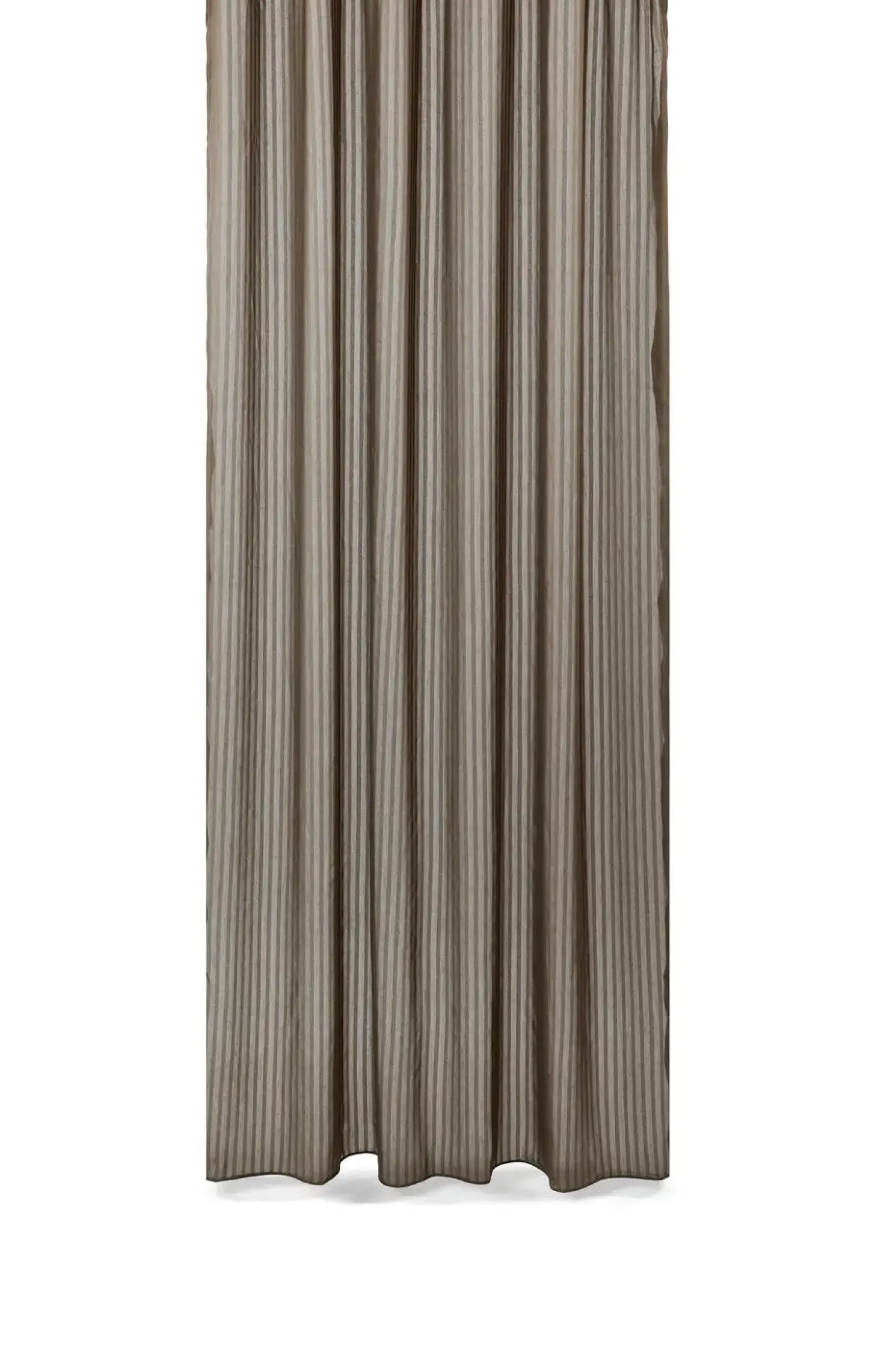Compliments - Badeforhæng - Lines shower curtain w/tape 220 cm - Brun