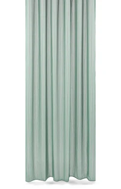 Compliments - Badeforhæng - Lines shower curtain w/tape 220 cm - Støvet grøn