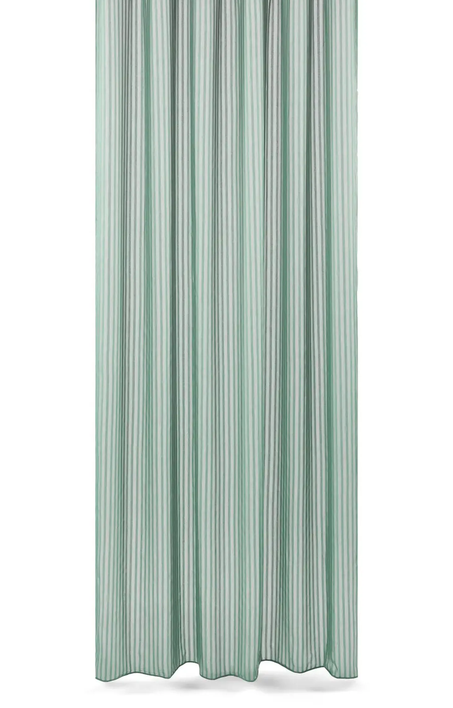 Compliments - Badeforhæng - Lines shower curtain w/tape 220 cm - Støvet grøn