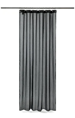 Compliments - Badeforhæng - Lines shower curtain w/eyelets 220 cm - Sort