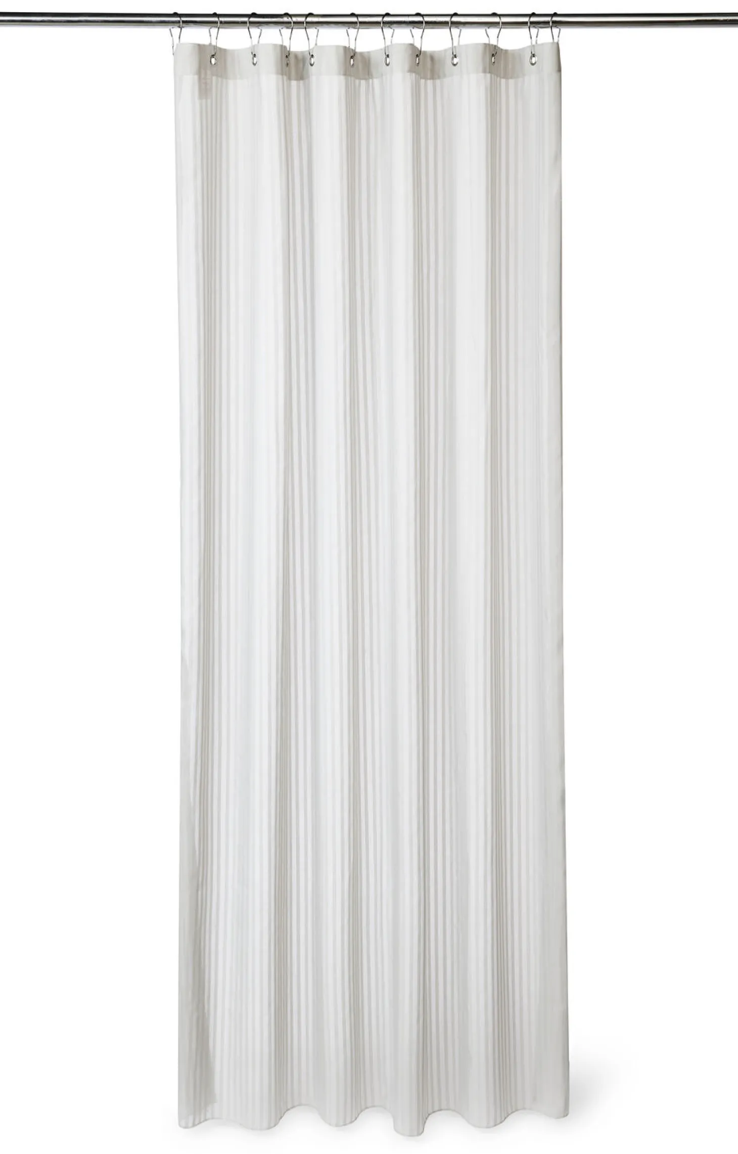 Compliments - Badeforhæng - Lines shower curtain w/eyelets 200 cm - Lys grå
