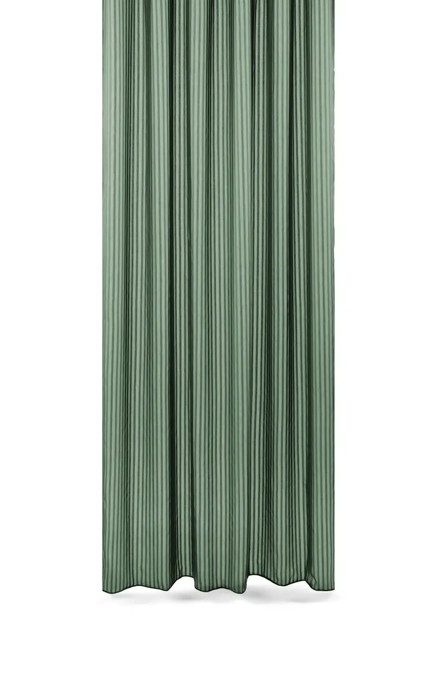 Compliments - Badeforhæng - Lines shower curtain w/tape 220 cm - Skovgrøn