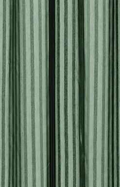 Compliments - Badeforhæng - Lines shower curtain w/tape 220 cm - Skovgrøn
