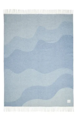 Compliments - Plaid - Waves Throw - 140x200 cm - Mineral blue