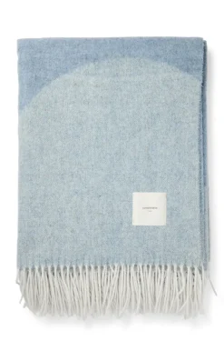 Compliments - Plaid - Waves Throw - 140x200 cm - Mineral blue