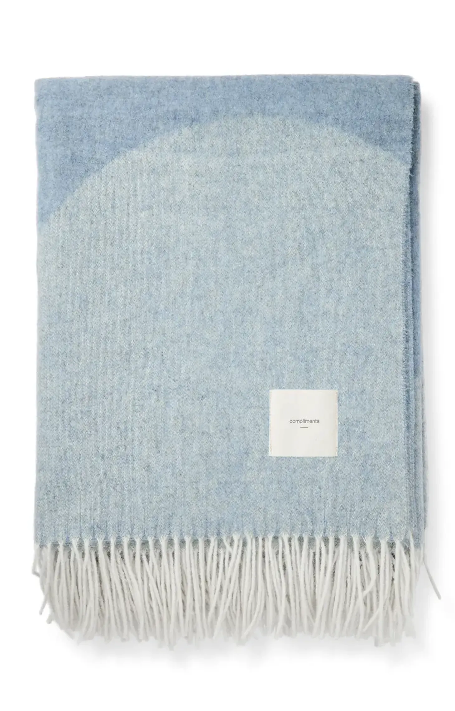 Compliments - Plaid - Waves Throw - 140x200 cm - Mineral blue