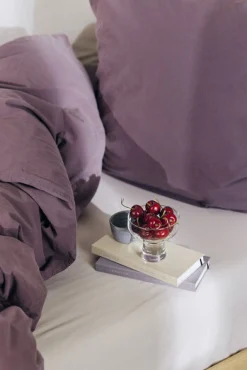 Compliments - Sengetøj - Stone Bed Linen 140x220/60x63 cm - Plum
