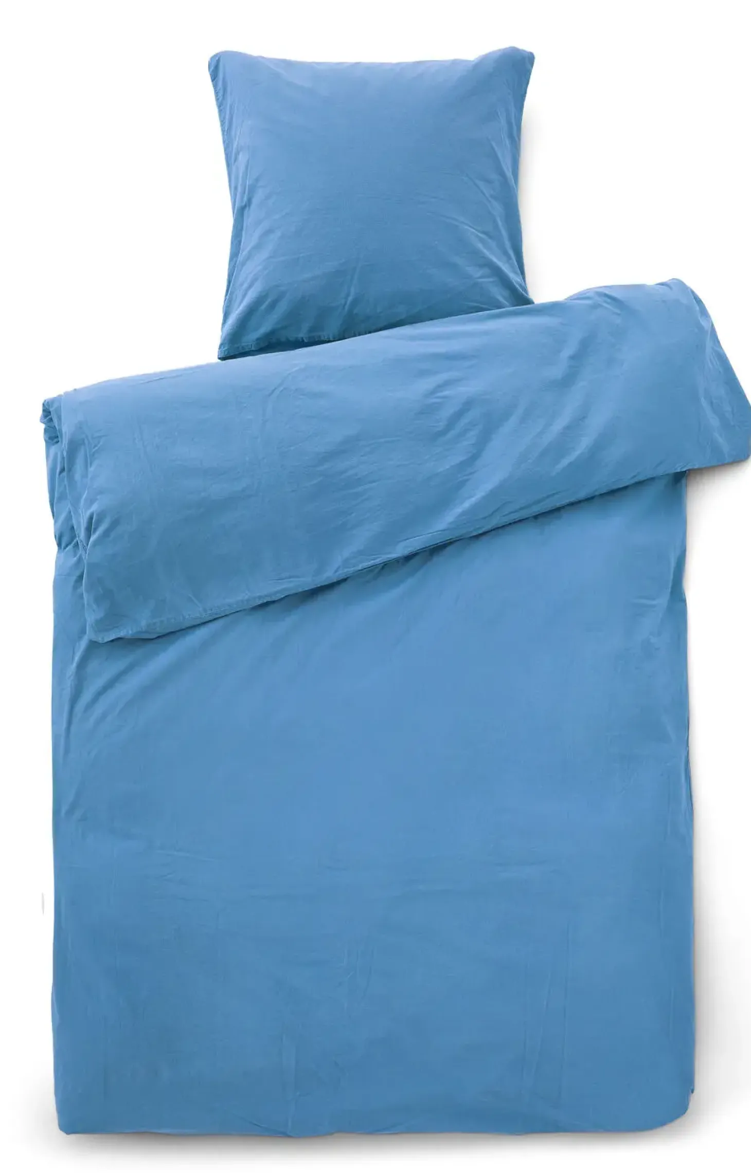 Compliments - Sengetøj - Stone Bed Linen 140x220/60x63 cm - Ocean blue