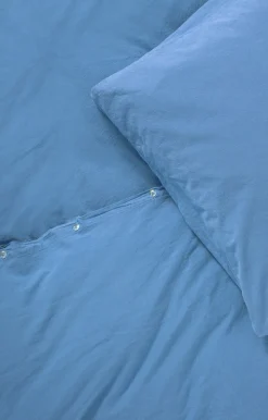 Compliments - Sengetøj - Stone Bed Linen 140x200/60x63 cm - Ocean blue