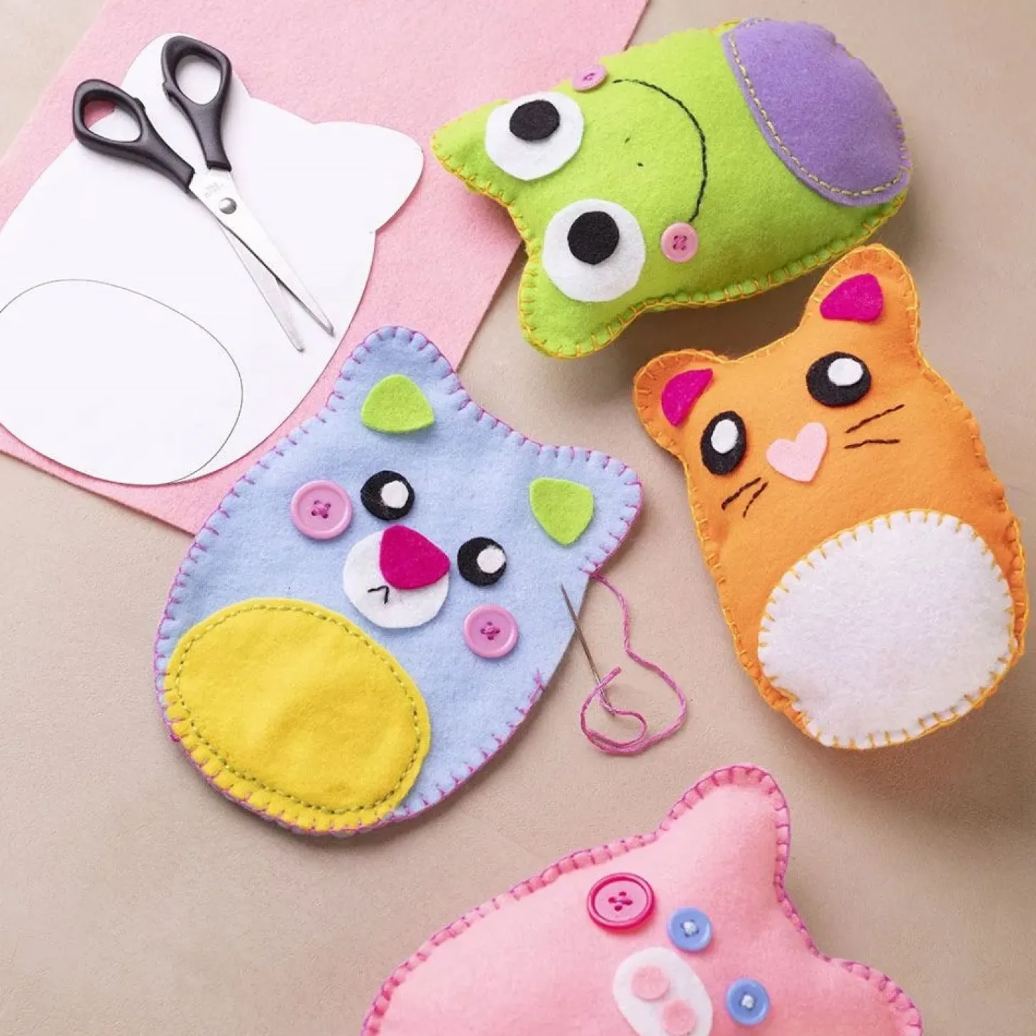 Creativ Company - Start DIY Kit Syning, Bamser, 1 pk.