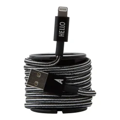 Design Letters - IPhone oplader kabel - "Y" - Sort/Hvid