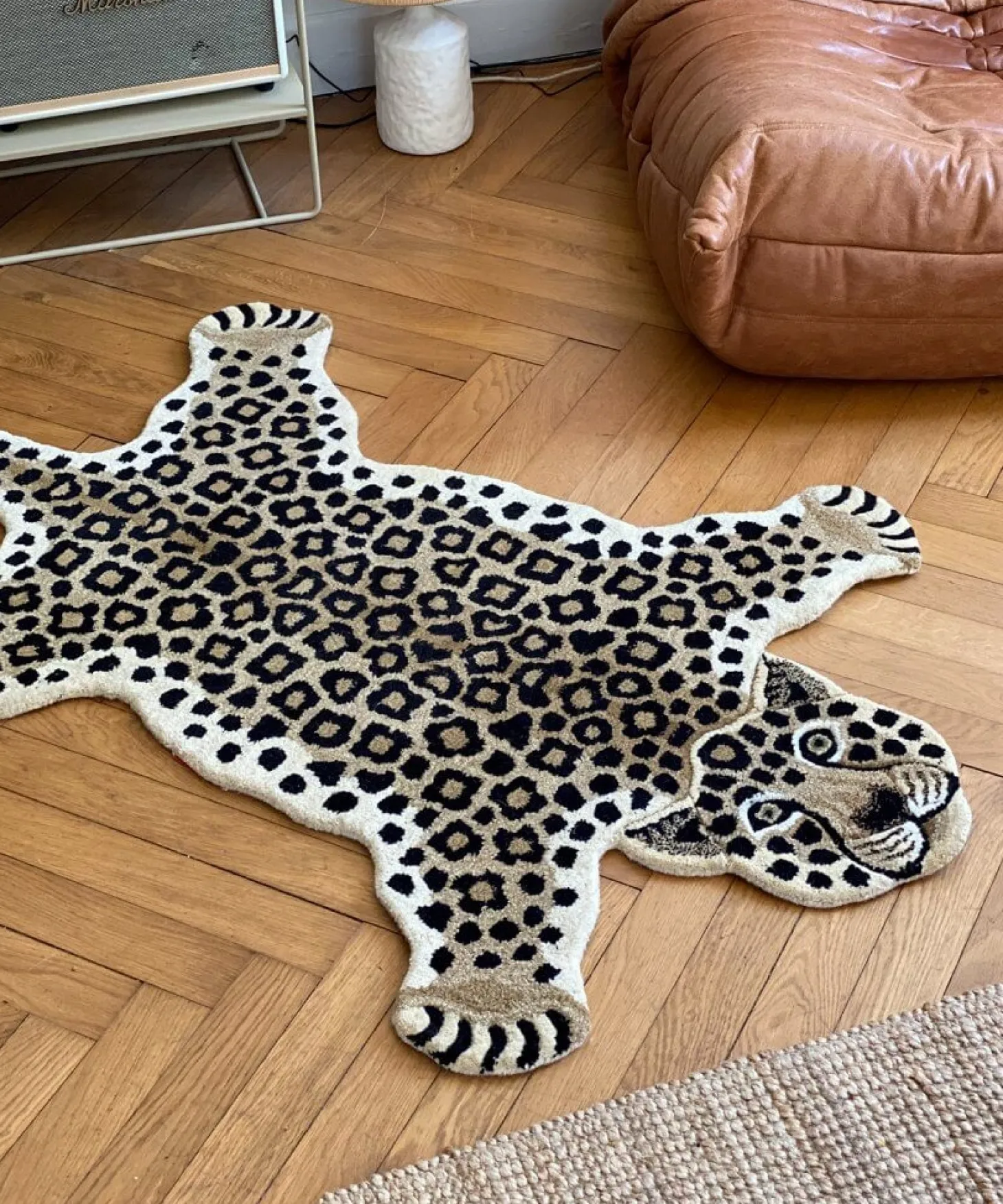 Doing Goods - Lilly Leopard Gulvtæppe - Large - brun
