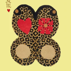 Doing Goods - Looney Leopard Butterfly Gulvtæppe - Large