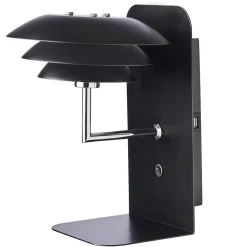 Dyberg Larsen - DL20 USB Hylde inkl. Lampe - Sort