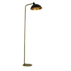 Dyberg Larsen - Futura Antik Brass Floor gulvlampe Sort og mørk messing