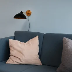Dyberg Larsen - Væglampe - Futura Antik, Sort og messing, Ø: 26 cm