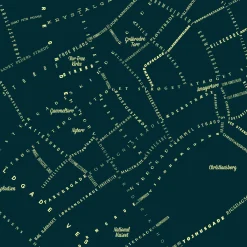 Enklamide - Typemap - København I - nat - 70x100 cm