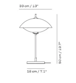 Fritz Hansen - Bordlampe - Clam - Opal/Messing - Ø33
